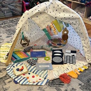 Lovevery Play gym and Newborn Bundle with extra sensory strands